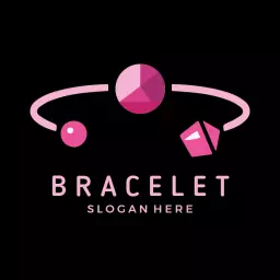 Stylish Pink Geometric Shapes Representing Bracelet Logo Template