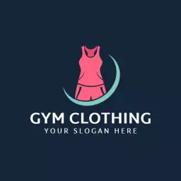 Stylish Pink Gym Outfit Design for Fitness Enthusiasts Logo Template
