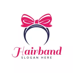 Stylish Pink Hairband Design Showcasing Fashion Trends Logo Template