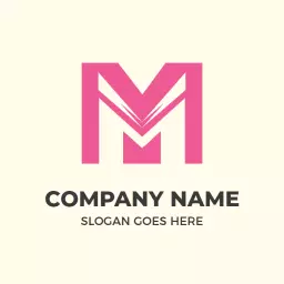 Stylish Pink M Letter Design for Modern Branding Logo Template