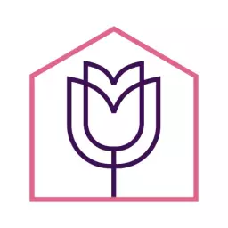 Stylish Pink Tulip Design Encompassing Real Estate Logo Template