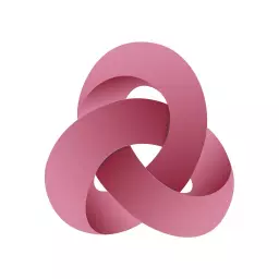 Stylish Pink Twisted Ribbon Design in 3D Format Logo Template