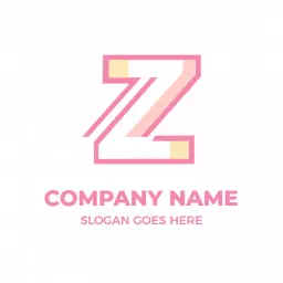 Stylish Pink Z Letter Design Perfect for Modern Branding Logo Template