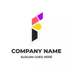 Stylish Polygon Design Highlighting F Letter Identity Logo Template