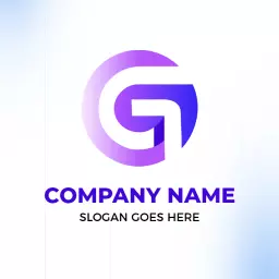 Stylish Purple and Blue G Letter Design Logo Template