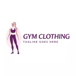 Stylish Purple and Pink Gym Clothing for Your Fitness Journey Logo Template