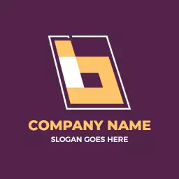 Stylish Purple and Yellow B Letter Design for Branding Logo Template