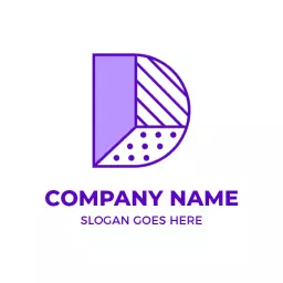 Stylish Purple D Letter Design for Modern Branding Logo Template