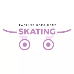 Stylish Purple Inline Skating Design for Enthusiasts Logo Template