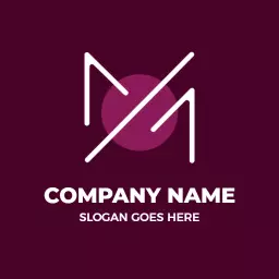 Stylish Purple M Letter Design for Creative Branding Logo Template