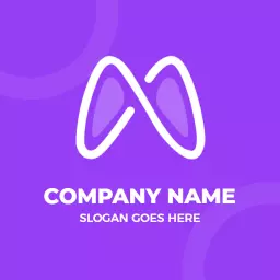 Stylish Purple M Letter Design for Modern Branding Logo Template