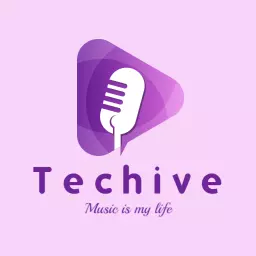 Stylish Purple Microphone Highlighting Music Podcast Logo Template