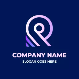 Stylish Purple R Letter Design Representing Modern Identity Logo Template