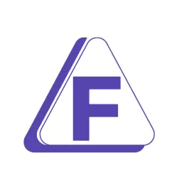 Stylish Purple Triangle Showcasing the Letter F in Alphabet Logo Template
