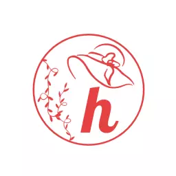 Stylish Red Alphabet with Floral Elements Logo Template