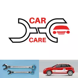 Stylish Red and Black Car Care Tools and Maintenance Logo Template
