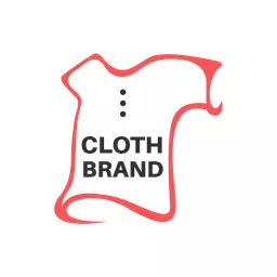 Stylish Red and Black Cloth Brand Logo for Fashion Enthusiasts Logo Template