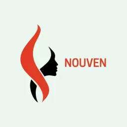 Stylish Red and Black Woman's Silhouette Beauty Logo Template