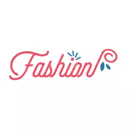 Stylish Red and Blue Handwritten Text for Fashion Logo Template
