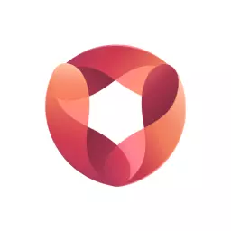 Stylish Red and Pink Circular Shape for 3D Designs Logo Template