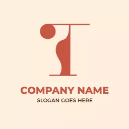 Stylish Red T Letter Design Emphasizing Creative Branding Logo Template
