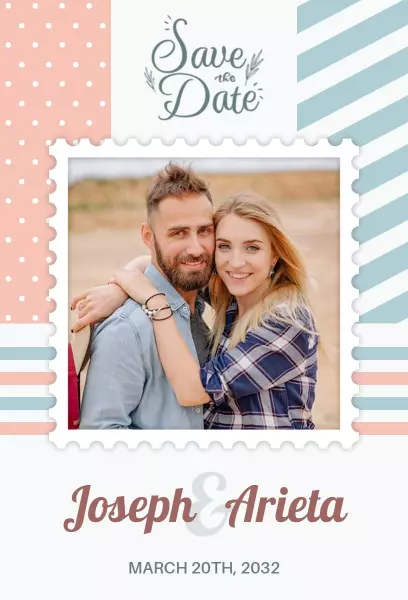 Stylish Rustic Engagement Save The Date Invitation Template