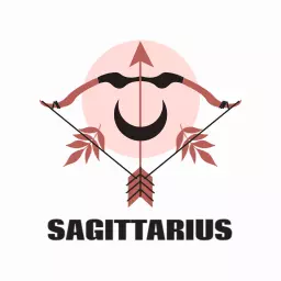 Stylish Sagittarius Zodiac Symbol with Bow and Arrow Logo Template