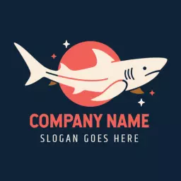 Stylish Shark Design Representing Innovative Company Logo Template