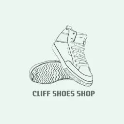 Stylish Sketch of Trendy Sneakers for Footwear Brand Logo Template