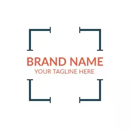 Stylish Square Frame Design Featuring Brand Name Logo Template