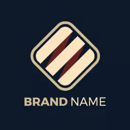 Stylish Square Logo Featuring Modern Geometric Elements Logo Template