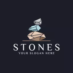 Stylish Stacked Stones Design for Landscaping and Decor Logo Template
