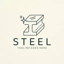 Stylish Steel Beam Design Showcasing Industry Quality Logo Template