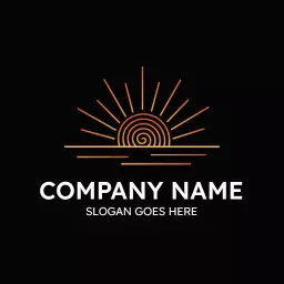 Stylish Sunburst Design Highlighting the Solarium Concept Logo Template