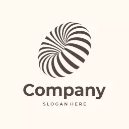 Stylish Swirling Pattern Representing Modern Company Logo Template