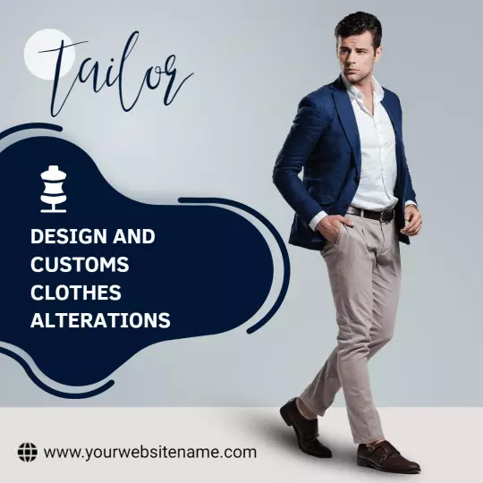 Stylish Tailor Custom Clothes Alterations Services Ad Template