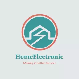 Stylish Teal and Coral Theme Showcasing Electronics Logo Template