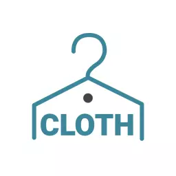 Stylish Teal Clothes Hanger Showcasing Clothing Brand Logo Template