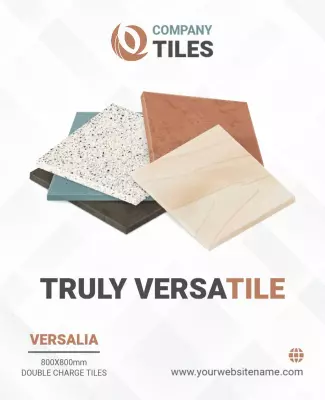 Stylish Textured Tiles Showcase Design Poster Template