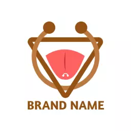 Stylish Triangle Design Featuring Vibrant Piercing Element Logo Template
