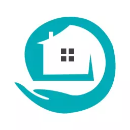 Stylish Turquoise Real Estate Design with Home Icon Logo Template