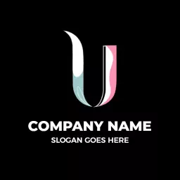 Stylish U Letter Design with Modern Color Elements Logo Template