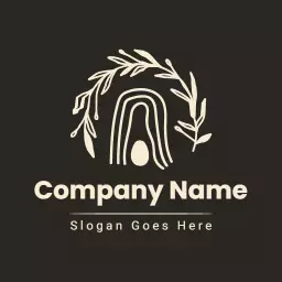 Stylish Vintage Design with Nature Elements Logo Template
