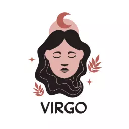 Stylish Virgo Emblem Incorporating Zodiac Symbols Logo Template