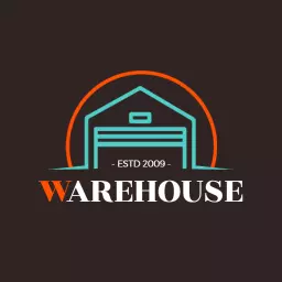 Stylish Warehouse Logo Featuring a Modern Storage Building Logo Template