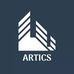 Stylish White Geometric Design Representing Architect Logo Template