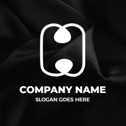 Stylish White H Letter Design on a Dark Fabric Background Logo Template