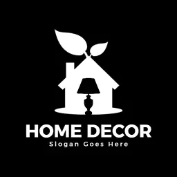 Stylish White House Design Featuring Home Decor Logo Template
