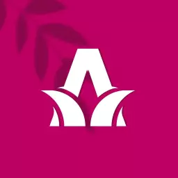 Stylish White Leaf Design Nestled on Pink Background Mockup Template