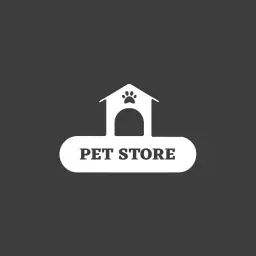 Stylish White Pet House Design for Retail Pet Store Logo Template
